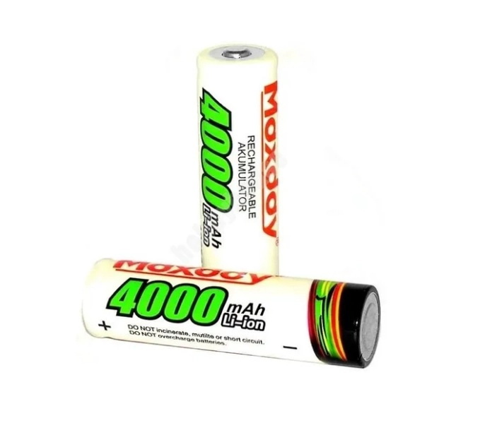 Pila Batería Recargable 1 unid de Litio 18650 MaxDay 4000mAh con Punta Blanca - 1