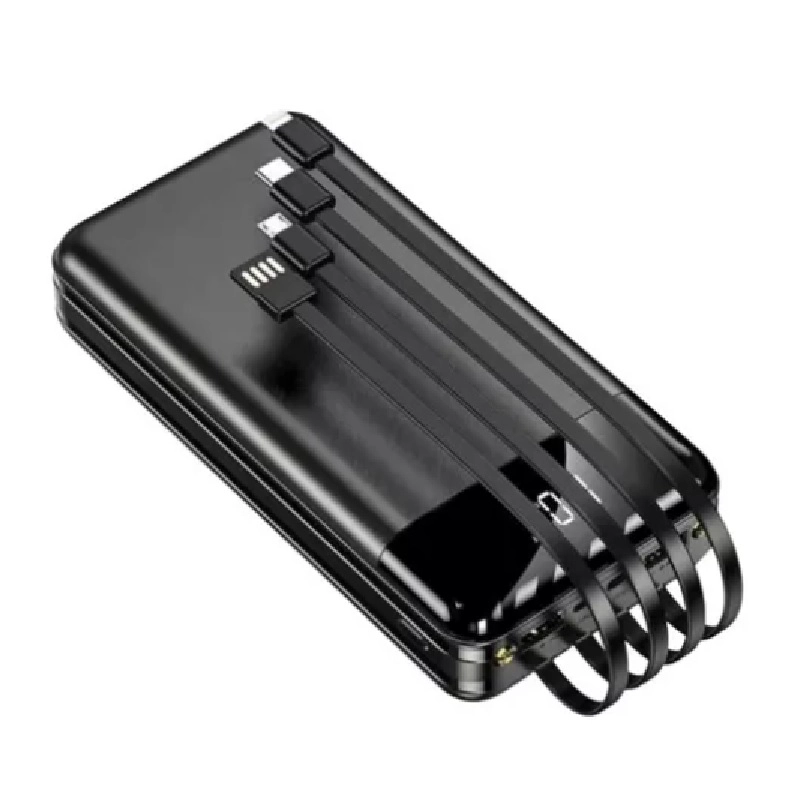 PowerBank batería externa 10000mAh con 3 cables incluidos tipo C y más cargador portátil - 1