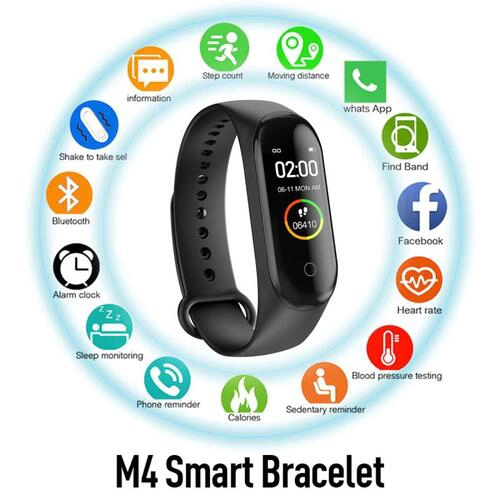 SMARTBAND M5 NEGRO MI BAND 5 DEPORTIVA PRESION ARTERIAL FIT TENSIOMETRO BLU - 3