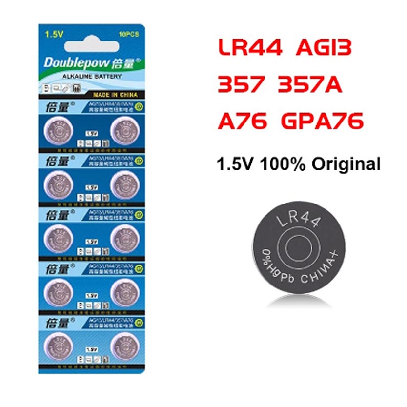 Pilas LR44 AG13 357A CX44 Pila de Botón 1,5 V para Relojes Luces Otros LR44W - 4