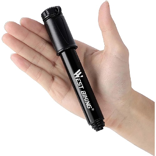 Bombin para bicicleta Bomba de Mano Alumino Resistente West Biking para Bicis Balones Globos - 2