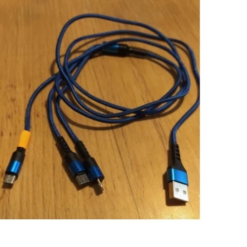 Cable Carga Rápida Celular 3 en 1 Android Samsung Para Iphone, Tipo C Telefono Smartphone - 4