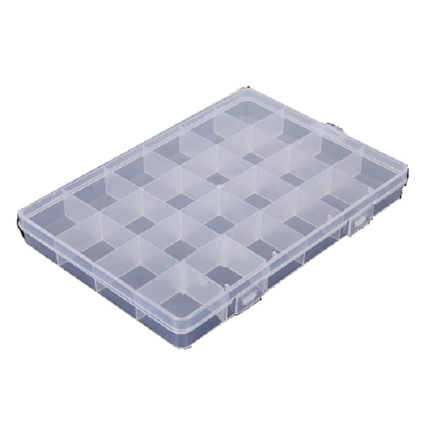 Caja organizadora ajustable 24 espacios para joyas tornillos pastillas mostacillas monedas anillos - 1