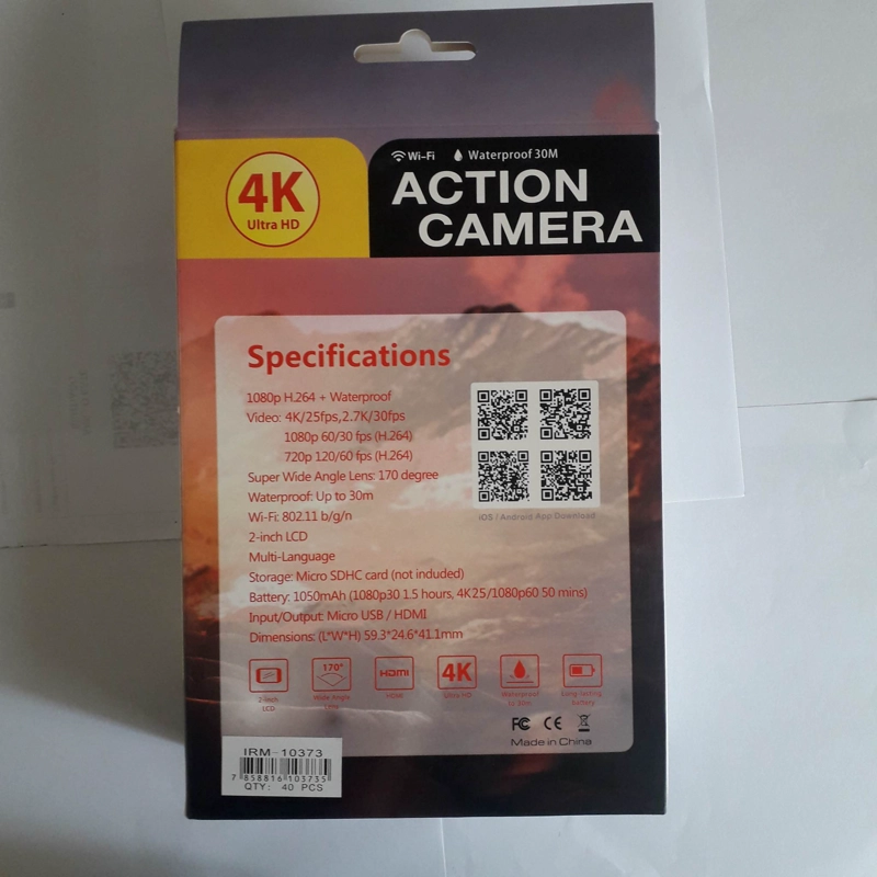 CÁMARA GO PRO FULL HD 4K 30FPS DEPORTIVA ULTRA HD M2 WIFI CÁMARA ACCIÓN SIN ACCESORIOS SUMERGIBLE - 4