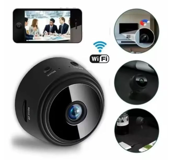 CÁMARA VIDEOVIGILANCIA INALAMBRICA PEQUEÑA DIMINUTA 1080P WIFI MICROFONO WIFI OCULTA 2 HR. BATERÍA. - 4