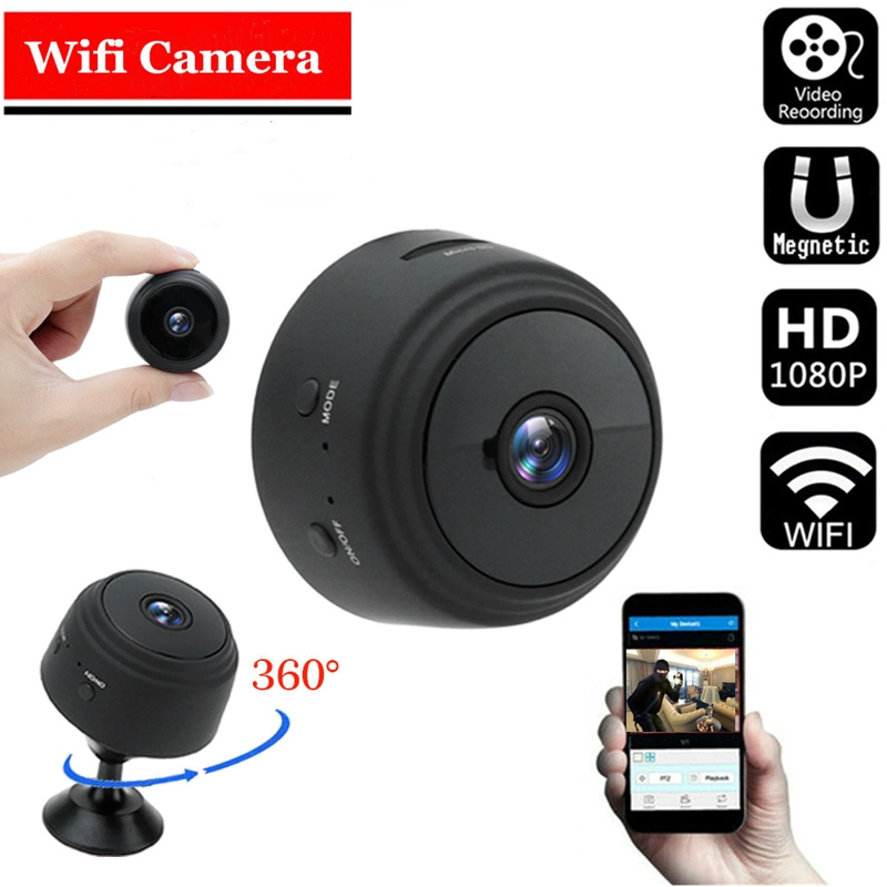 CÁMARA VIDEOVIGILANCIA INALAMBRICA PEQUEÑA DIMINUTA 1080P WIFI MICROFONO WIFI OCULTA 2 HR. BATERÍA. - 5