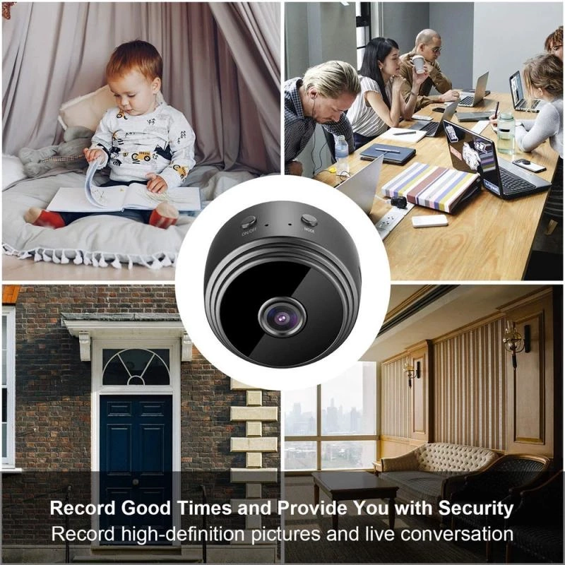 CÁMARA VIDEOVIGILANCIA INALAMBRICA PEQUEÑA DIMINUTA 1080P WIFI MICROFONO WIFI OCULTA 2 HR. BATERÍA. - 6