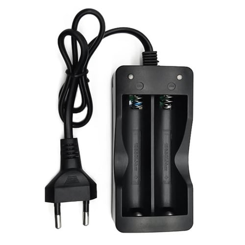 CARGADOR BATERÍAS RECARGABLES LITIO 18650 ENCHUFE PARED 2 RANURAS NO AJUSTABLE BÁSICO - 1