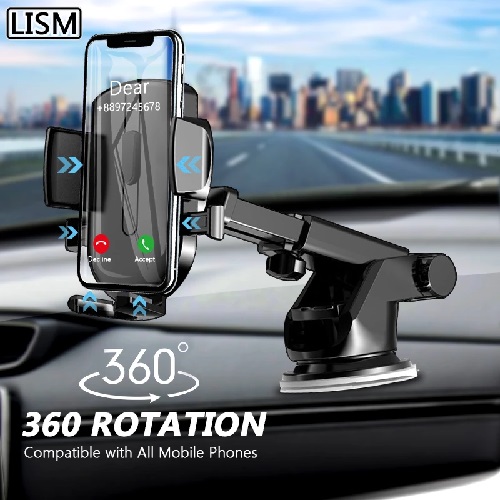 Soporte Base Celular Automovil Tablero Vidrio Brazo Ajustable Smartphone Firme Robusto - 2