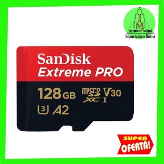 TARJETA MEMORIA MICRO SD SANDISK EXTREME PRO ORIGINAL 128 GB 4K U3 COMPATIBLE GO PRO DRONES MICROSDX - 1
