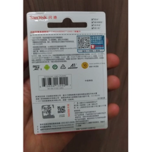 Tarjeta Micro SD Sandisk Ultra 256 GB consolas varias A1, Clase 10, 120 mb/s  (Gris y Roja) (256GB) - 4