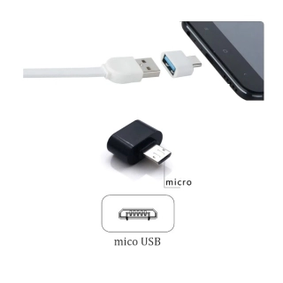 ADAPTADOR MICRO USB A USB 2.0 CONVERTIDOR V8 MACHO A USB NORMAL HEMBRA PARA CELULAR NOTEBOOK UNIVERS - 1