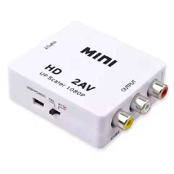 Adaptador RCA 2AV a HDMI Convertidor RCA Hembra HDMI hembra Conversor 2AV a HDMI - 1