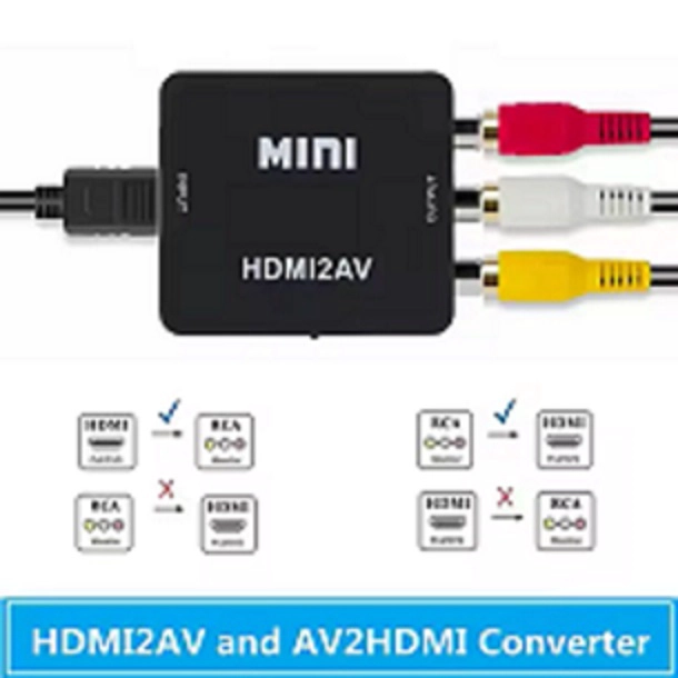 Adaptador RCA 2AV a HDMI Convertidor RCA Hembra HDMI hembra Conversor 2AV a HDMI - 5