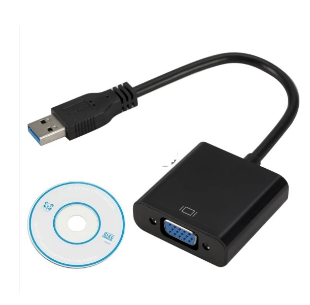 COMPRAR ADAPTADOR USB A VGA, CONVERTIDOR USB 3.0 A VGA EN VENTA, ADAPTADOR USB 3.0 MACHO A VGA HEMBR - 1
