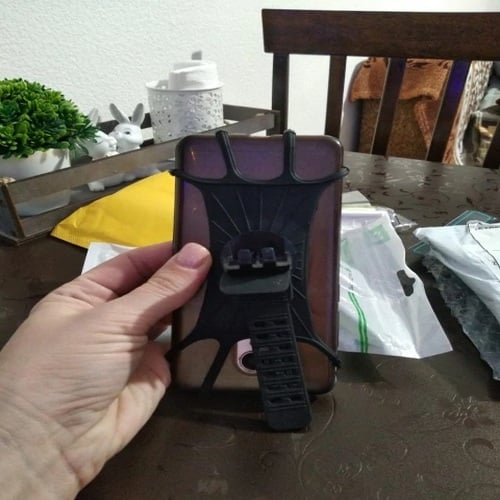SOPORTE BASE DE CELULAR PARA BICICLETA GIRATORIO MOTOCICLETA BICI RUTA DEPORTIVA FLEXIBLE SMARTPHONE - 4