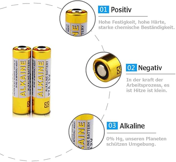 PILAS PARA CONTROLES JUGUETES 27A 12V L828 PARA JUGUETES CONTROLES ETC - 3