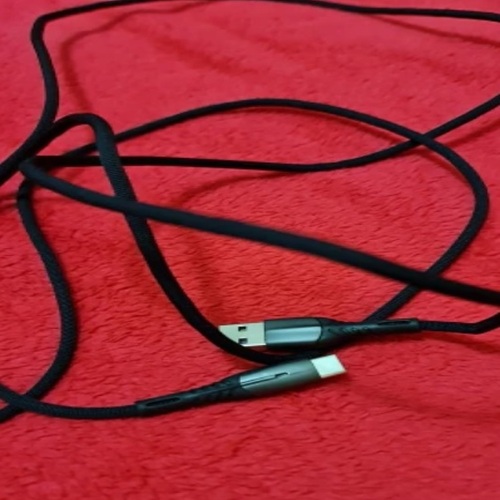 CABLE CARGA RÁPIDA 30W CELULAR 5.1 A USB A LIGHTNING PARA IPHONE 1 MT ACORDONADO LUZ LED - 3