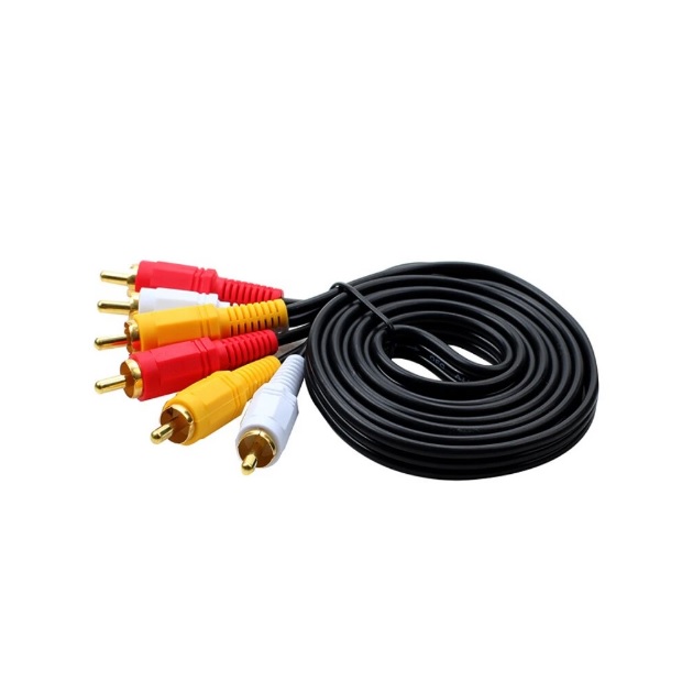 CABLE AUDIO RCA A RCA 3 X 3 SALIDA RCA MACHO PLUG CARRO PS3 1,5 METRO - 1