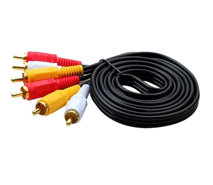 CABLE AUDIO RCA A RCA 3 X 3 SALIDA RCA MACHO PLUG CARRO PS3 1,5 METRO - 3