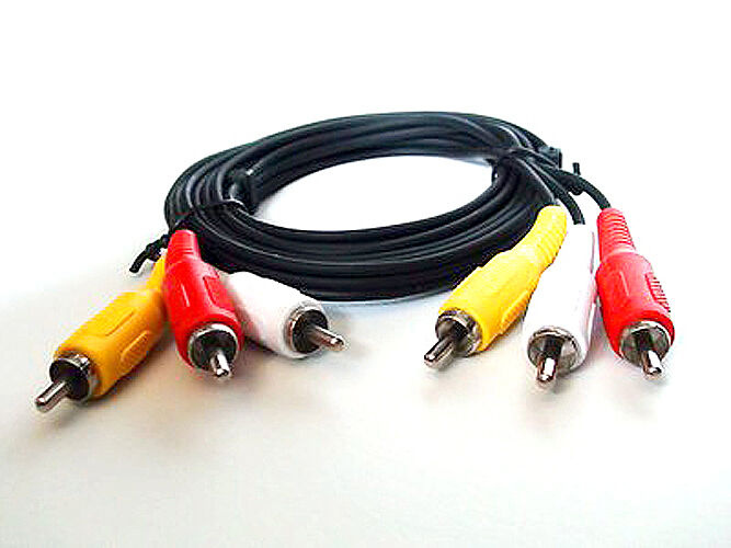 CABLE AUDIO RCA A RCA 3 X 3 SALIDA RCA MACHO PLUG CARRO PS3 1,5 METRO - 4