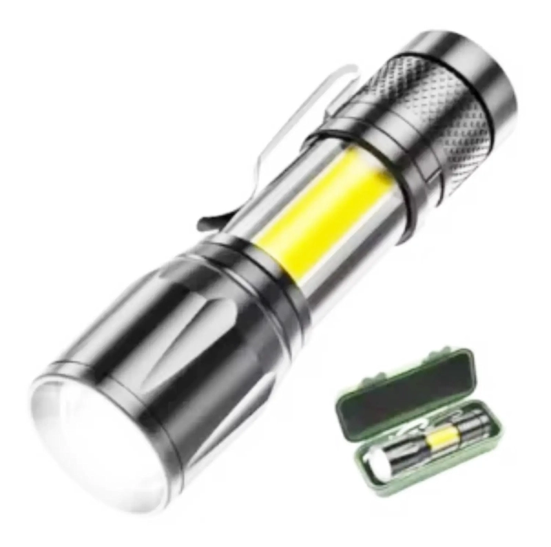 LINTERNA LED T6 2000LM RECARGABLE USB CON ZOOM AJUSTABLE LÁMPARA POTENTE PEQUEÑA PORTÁTIL - 1