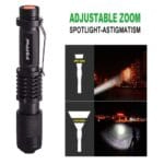LINTERNA LED T6 2000LM RECARGABLE USB CON ZOOM AJUSTABLE LÁMPARA POTENTE PEQUEÑA PORTÁTIL - 4