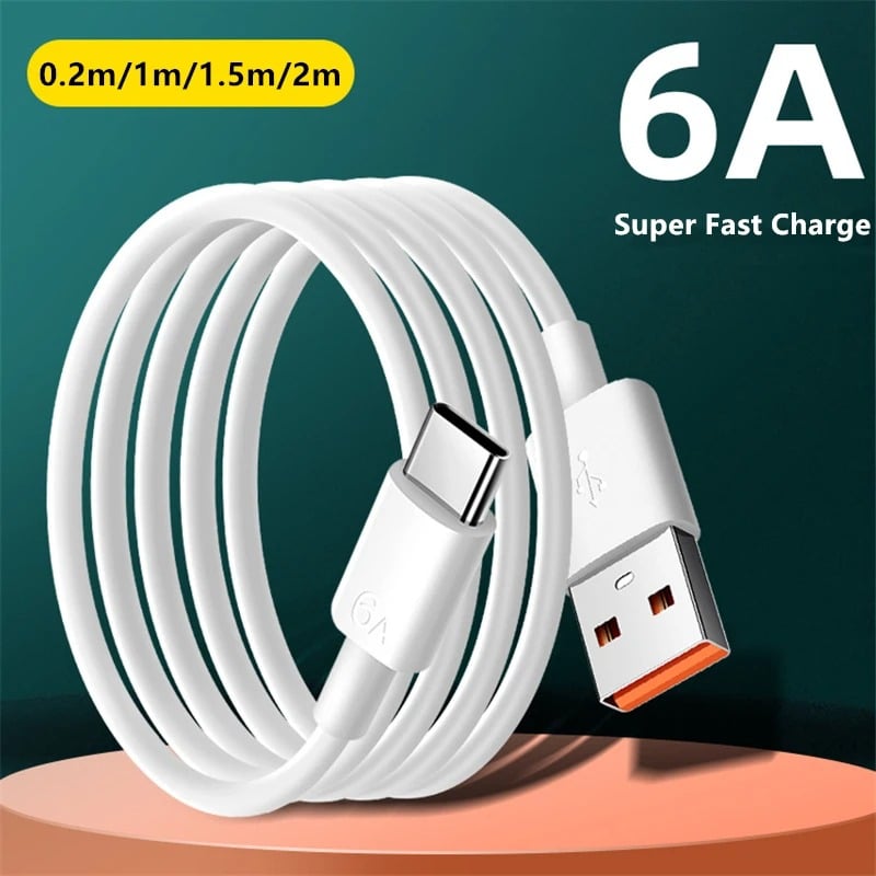 CABLE DE CARGA RÁPIDA PARA CELULAR USB A TIPO C CARGA RÁPIDA 3.1 MAH PARA IPHONE, SAMSUNG - 3
