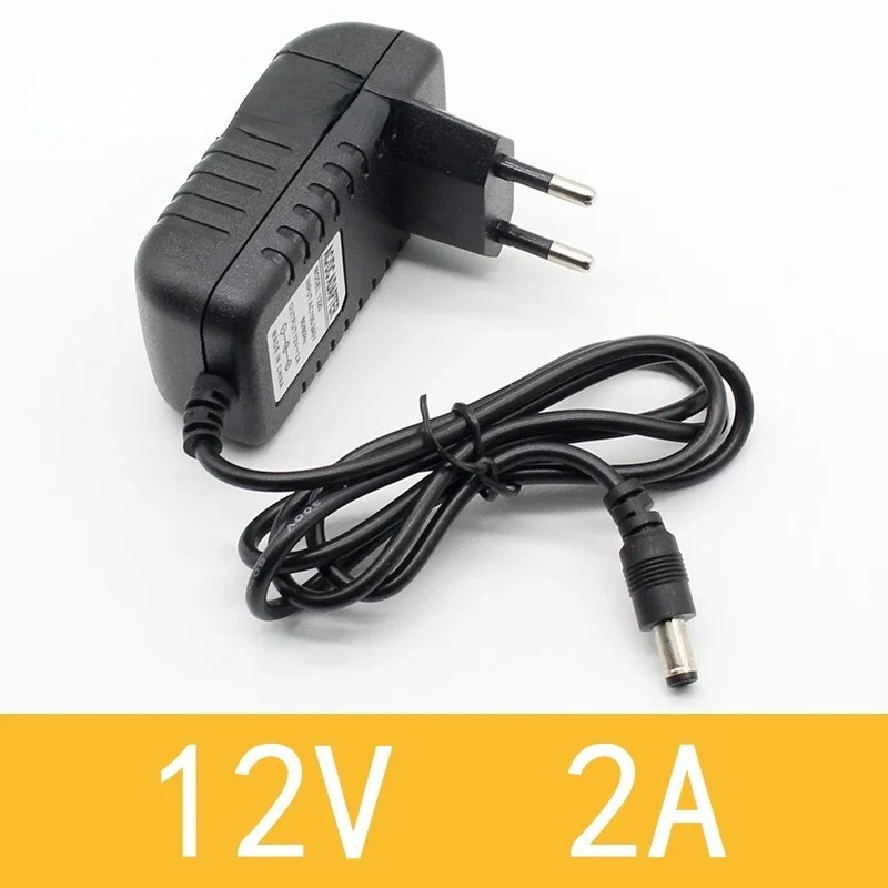 CARGADOR 12V 2A PARA ROUTERS, CONSOLAS, MODEM PUNTA REDONDA 2 EN 1 FINA Y NORMAL ADAPTADOR DE PODER - 4