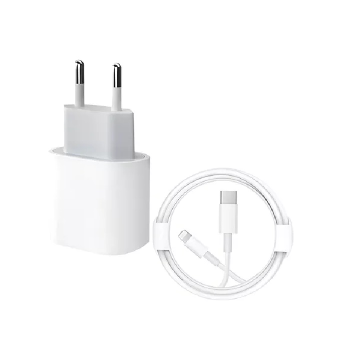 CARGADOR MÁS CABLE PARA IPHONE 20 W PACK CABLE LIGHTINING A TIPO C + CAJA CARGA TIPO C - 3