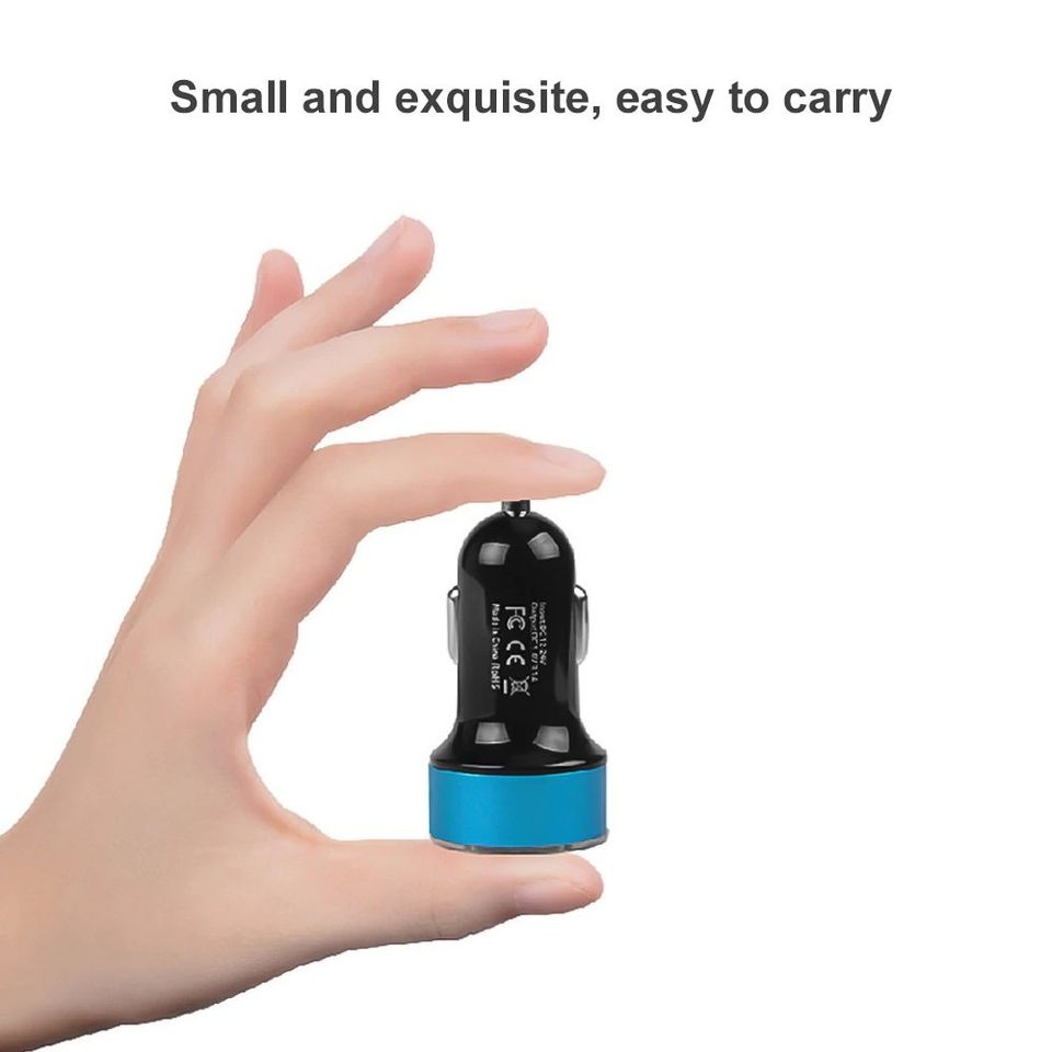 CARGADOR VOLTÍMETRO 3 EN 1 LED REDONDO CON 2 USB, TESTER BATERÍA, AMPERÍMETRO Y TERMÓMETRO AUTO. - 3