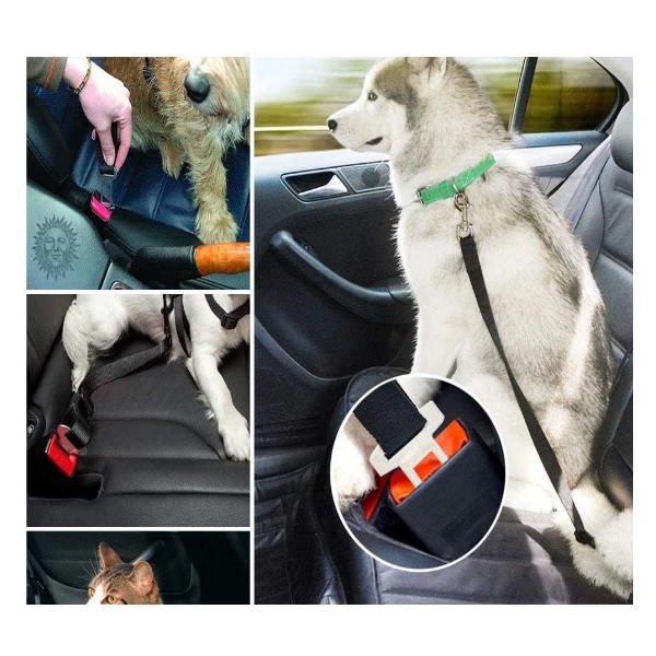 CINTURÓN DE SEGURIDAD DE COCHE PARA PERROS ARNES MASCOTAS CORREA PARA AUTO GATOS Y CANES - 3