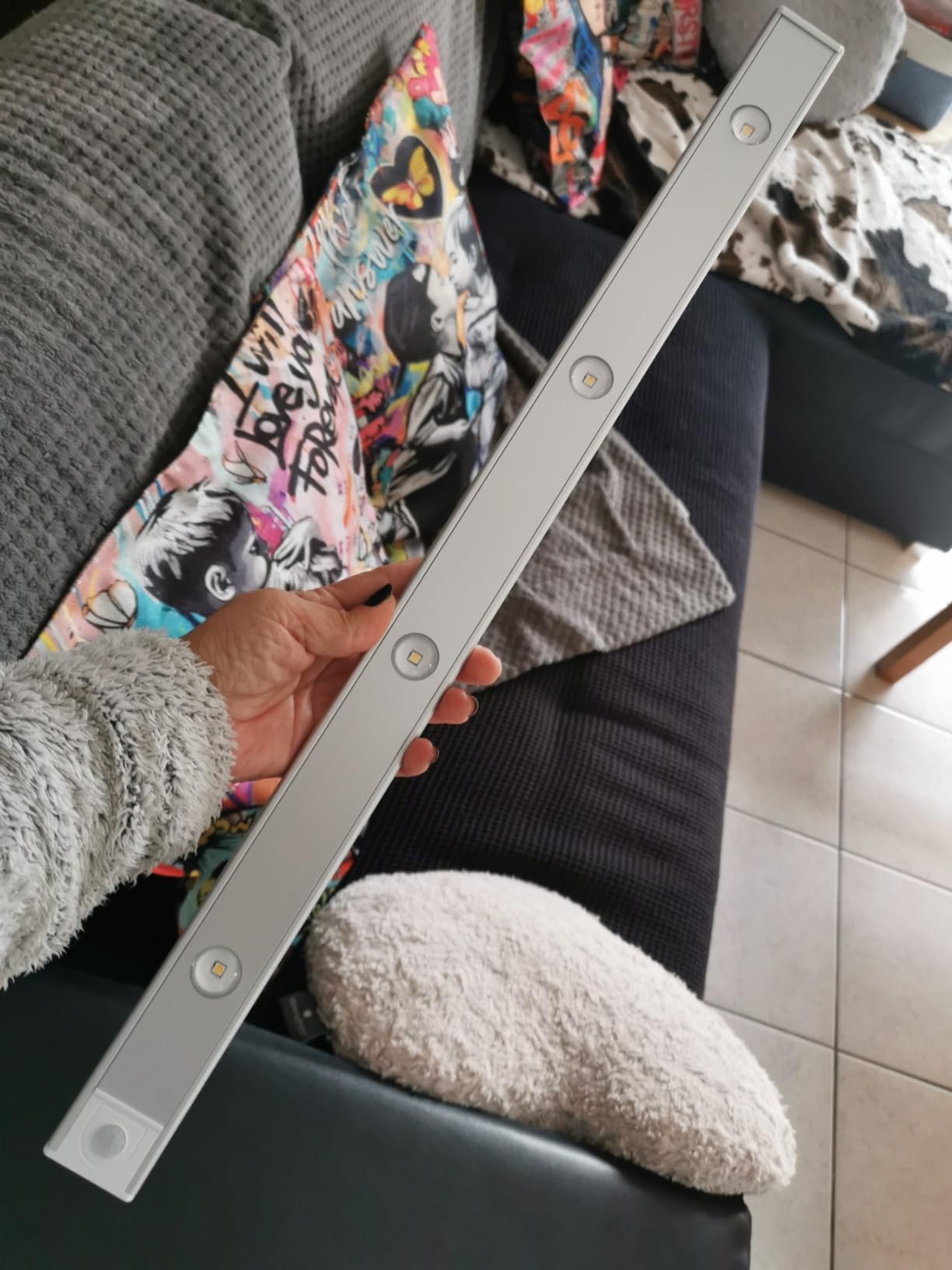 LUZ POTENTE 100 LED RECARGABLE USB 50 CM PARA EMERGENCIAS CON SENSOR DE MOVIMIENTO Y DE LUZ - 7