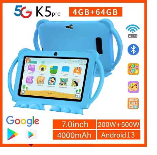 TABLET PARA NIÑOS APRENDIZAJE Y JUEGOS 4GB RAM 64GB ROM MICRO SD WIFI CÁMARA 7 PULGADAS - 4