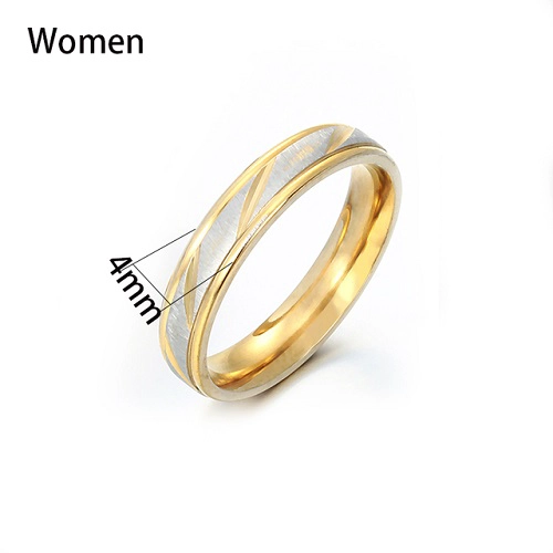 ANILLOS COMPROMISO TITANIO DORADO CON ZIRCONIOS PULVERIZADO PARA COMPROMISO MUJER Y HOMBRE/ TALLA 10 - 3