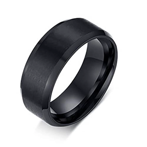 ANILLO TITANIO MODA 2023 ACERO QUIRURGICO ACERO INOXIDABLE  CABALLERO DAMA/ TALLA 6 - 1