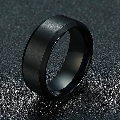 ANILLO TITANIO MODA 2023 ACERO QUIRURGICO ACERO INOXIDABLE  CABALLERO DAMA/ TALLA 6 - 2