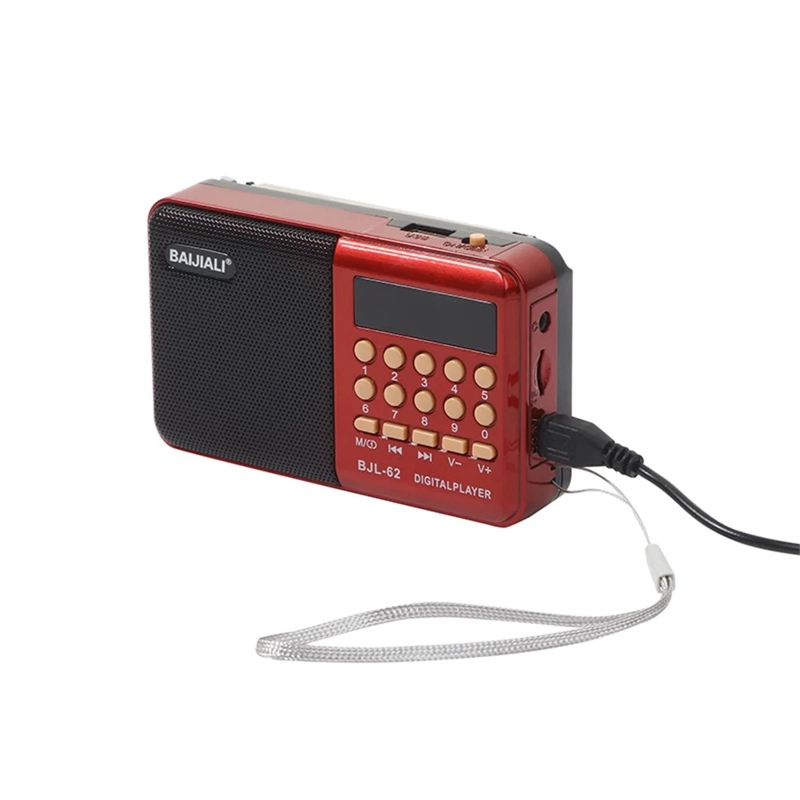 Radio portatil Reproductor de radio FM AM recargable USB, Micro SD, MP3. - 1