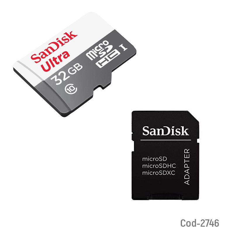 TARJETA MICRO SD SANDISK ULTRA GRIS 32GB ORIGINAL CLASE 10 - 1