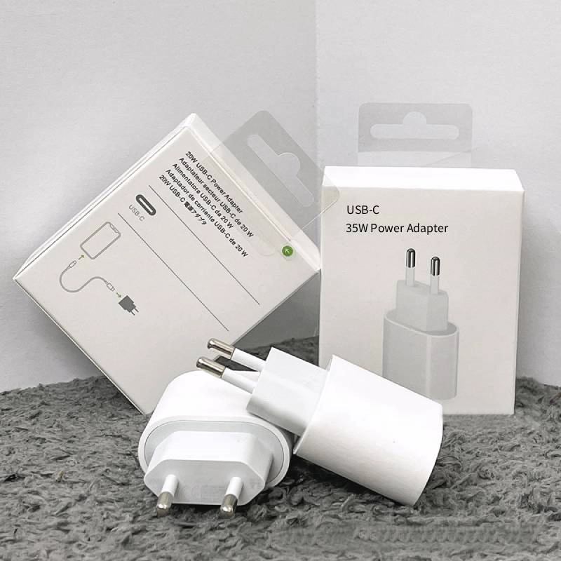 CARGADOR MAS CABLE COMPATIBLE PARA IPHONE 35 W PACK CABLE LIGHTINING A TIPO C + CAJA CARGA TIPO C - 4