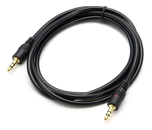 CABLE AUXILIAR A AUXILIAR CORTO 50CM PARA RADIOS JACK 3,5 MM ENTRADA PLUG NORMAL DE AUDIFONOS - 1