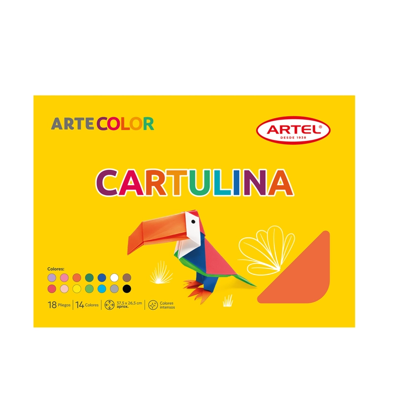 CARTULINAS ESPAÑOLAS CARPETA DE 10 PLIEGOS HOJAS 10 COLORES GRANDES 25X 36 CM APROX - 1