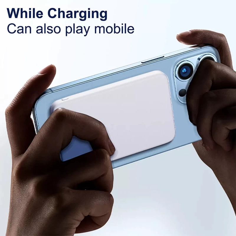 CARGADOR DE CELULAR INALAMBRICO MAGNETICO COMPATIBLE  MAGSAFE CARGA RAPIDA 15.000 MAH 3A 20W - 6