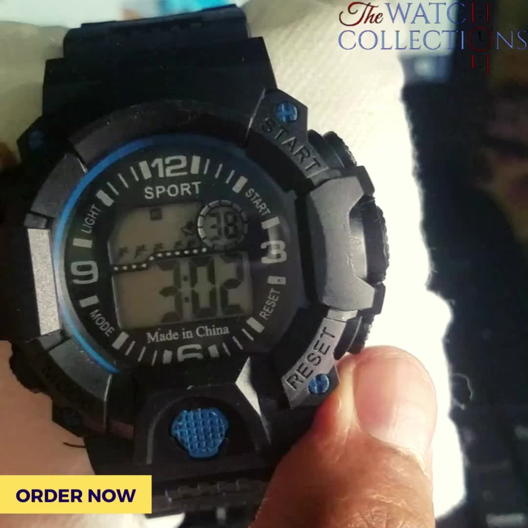 RELOJ SPORT DEPORTIVO DIGITAL LUZ CORREA SILICONA CON HEBILLA - 2