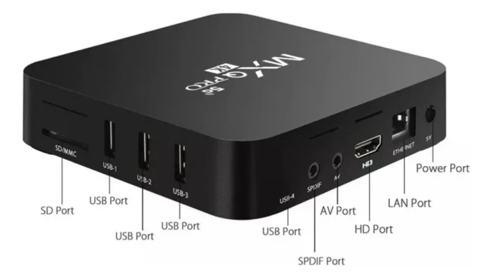 TVBOX PRO 5G 4K SMART TV ANDROID 9.0 4G 32G Y CONTROL NEGRO - 4