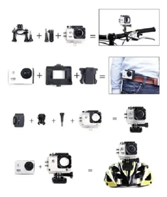 CAMARA GO PRO FULL HD 30FPS DEPORTIVA MODELO 1080P FULL HD M2 MEJOR CALIDAD CAMARA ACCION - 6
