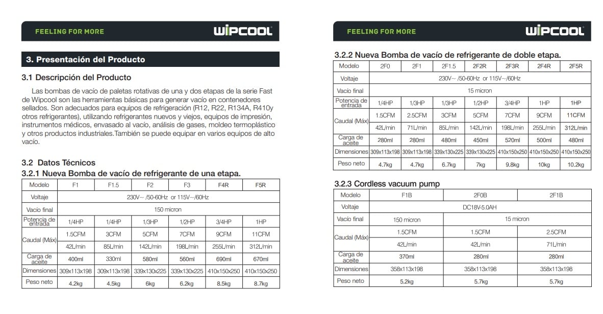 BOMBA DE VACIO 2 ETAPA 7CFM WIPCOOL R410A. R32 Y OTROS - 2