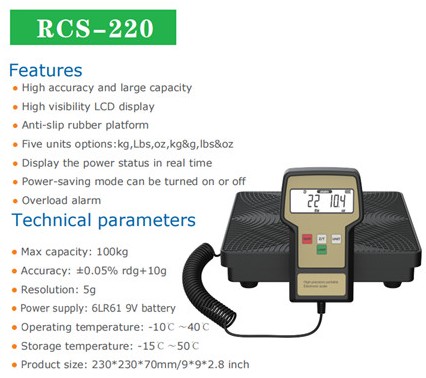 BÁSCULA MT PESA GAS REFRIGERANTE 100 KG LONGTERM - 3