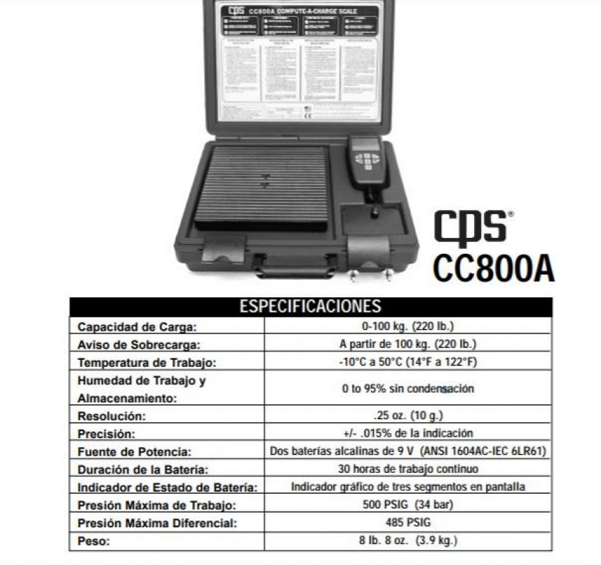 PESA BALANZA BASCULA  PROGRAMABLE 100KGRS CPS PARA REFRIGERANTE - 3