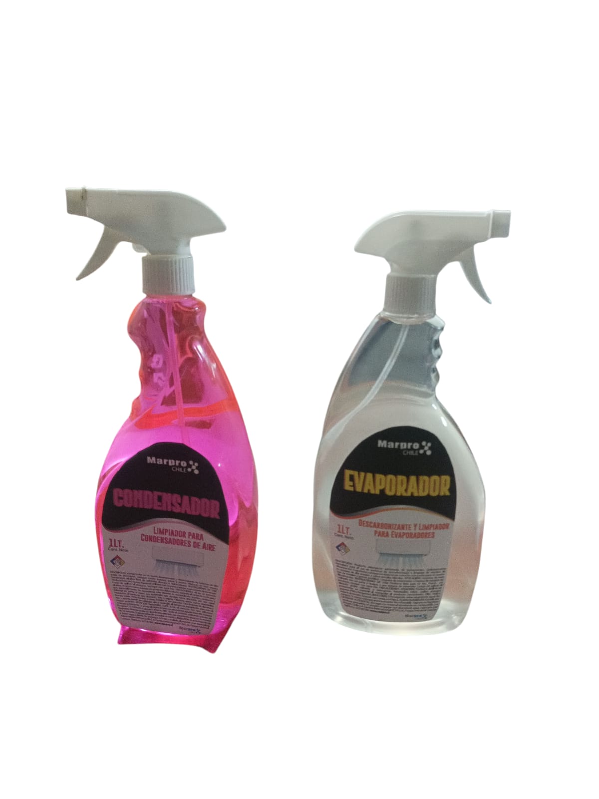 KIT LIQUIDOS MANTENCION LIMPIEZA PARA AIRE ACONDICIONADO ENVASES GATILLO 1 LTS C/U - 1
